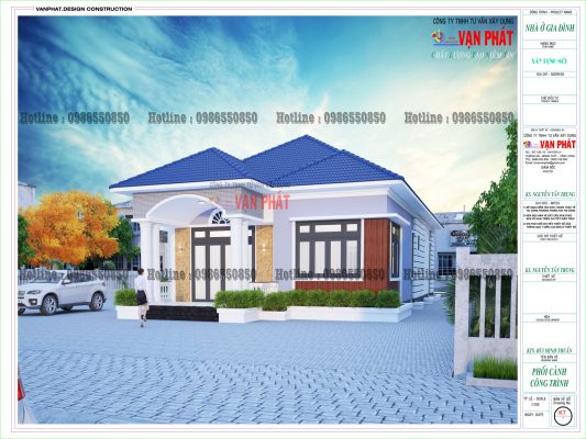 •	Công trình: Nhà ở gia đình •	Địa chỉ: Cả Cát, xã Long Thắng, huyện Lai Vung, tỉnh Đồng Tháp •	Chủ đầu tư: anh Phú •	Đơn vị thiết kế: Cty TNHH Tư Vấn Xây Dựng Vạn Phát •	Đơn vị thi công: Cty Phú Quí •	Khởi công: 02/2021 •	Hoàn thành: 06/2021 